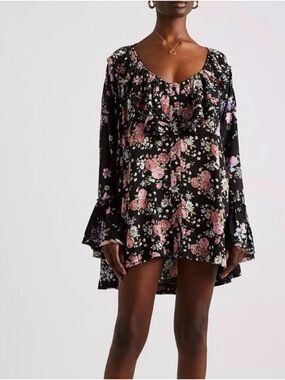 New with tags Free People „Loretta“ boho ruffled floral tunic